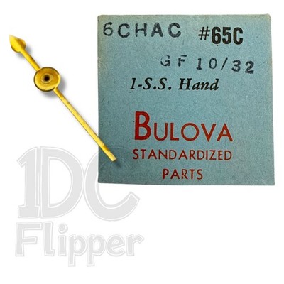 Bulova 6CHAC Second Hand Watch Part #65C Yellow Fits 6COAC, 6CMAC NOS Read List!
