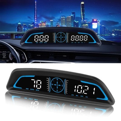 Auto HUD GPS Gauge Head Up Display Car Gauge Speedometer with Over Speed Alarm 