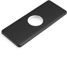6 Inch Matte Black Sink Hole Cover, 4" Hole Cover Deck Plate, Bathroom Faucet De