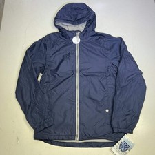 WHALES TAIL PERFORMANCE Fleece Lined Windbreaker Jacket Boys Sz 16/18 Navy Blue