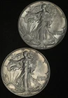 1940-S & 1942-D WALKING LIBERTY HALF DOLLARS (LOT OF 2) AU