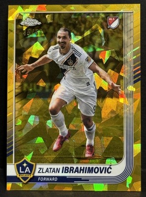 2025 Topps Chrome Sapphire MLS LA Galaxy Zlatan Ibrahimovic Gold