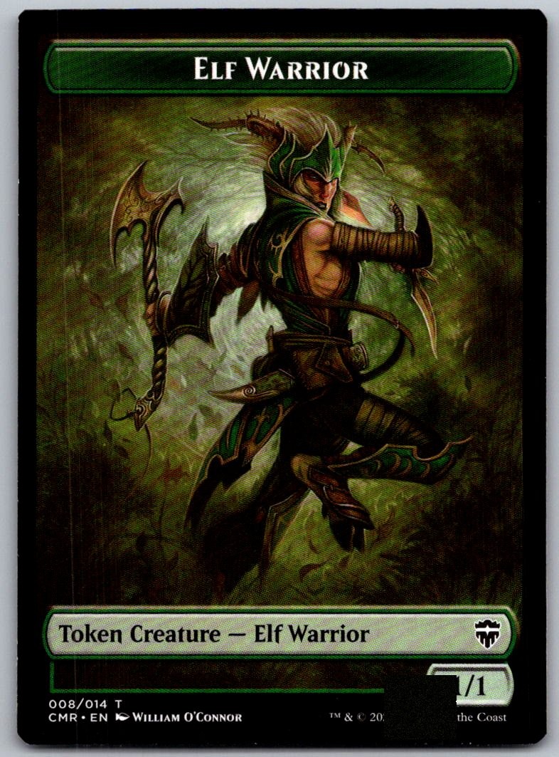 Elf Warrior Token 8 Token Commander Legends Magic: The Gathering Near Mint