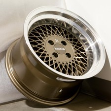 15x8.5 Bronze Machined Lip Wheels Klutch Sl1 4x100 17 Set Of 4 73.1