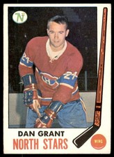 1969-70 Topps #125 DANNY GRANT  Minnesota North Stars  EX-EX+  w/ Player Stamp