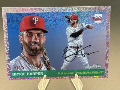2025 Topps Chrome Platinum Bryce Harper #337 Mini Diamonds /75  Phillies