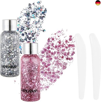 KöRper Glitzer Gel Liquid Face Body Festival Mermaid Sequins Chunky Gel Mit 