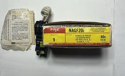 FPE STABLOK NAGF20H 20 Amp Circuit Breaker And GFI NEW 