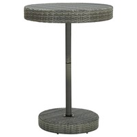 Gartentisch Grau 75,5X106 Cm Polyrattan