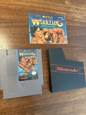 Nintendo NES Techno World Wrestling Cartridge Case And Book