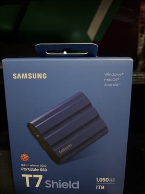 Samsung T7 Shield 1TB USB 3.2 Gen 2 Type-C External SSD - Blue (MU-PE1T0R/AM)