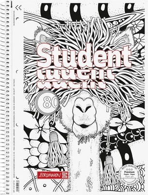 5 x Brunnen Lin27 College Notepad A4 Lama Zenart