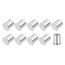 Self Clinching  Nuts (M4) 100Pcs, Carbon Steel Hex Head Insert Nuts Silver Tone