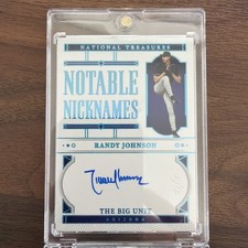2024 Panini National Treasures Notable Nicknames Randy Johnson Auto 1/1 