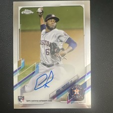 Topps Chrome Rookie Autographs Enoli Paredes Astros #RA-EP Baseball Card 2021