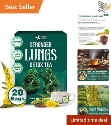 Herbal Lung Support Tea Bags Mullein Elderberry Ginger All-Natural