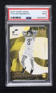 2023-24 Panini Court Kings Rookies IV Taylor Hendricks #173 PSA 9 MINT Rookie RC