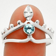 Natural Sky Blue Topaz 925 Sterling Silver Ring s.9 Jewelry R-1467