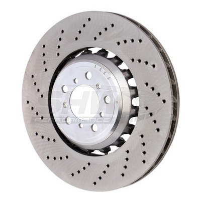 SHW Performance Left Front Drilled Brake Rotor for BMW M2 (2016-2021)