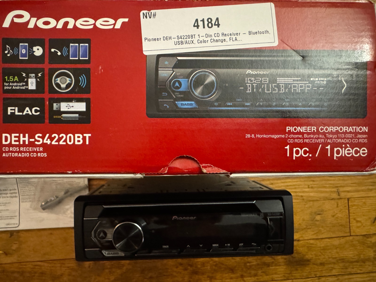 Pioneer DEH-S4220BT CD Receiver - Open Box - Lightly Used
