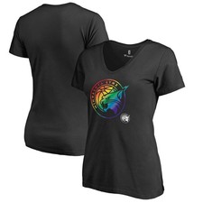 Women's Black Minnesota Lynx Team Pride V-Neck T-Shirt