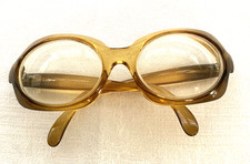 Vintage 70s Givenchy Eyeglass Frames Oversize UNICO Amber Brown Fade Austria