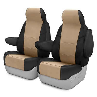 For Nissan Armada 05-08 Seat Cover Premium Leatherette 2nd Row Black & Cashmere