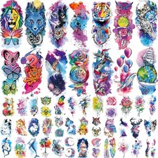 86 Sheets Temporary Tattoo, 14 Sheets Large Half Arm Fake Berry - 86 Sheets