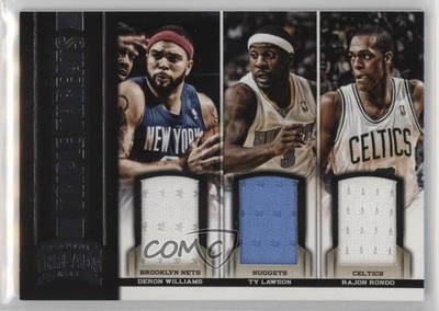 2012 Threads Triple Threats Materials Deron Williams Ty Lawson Rajon Rondo 0r4