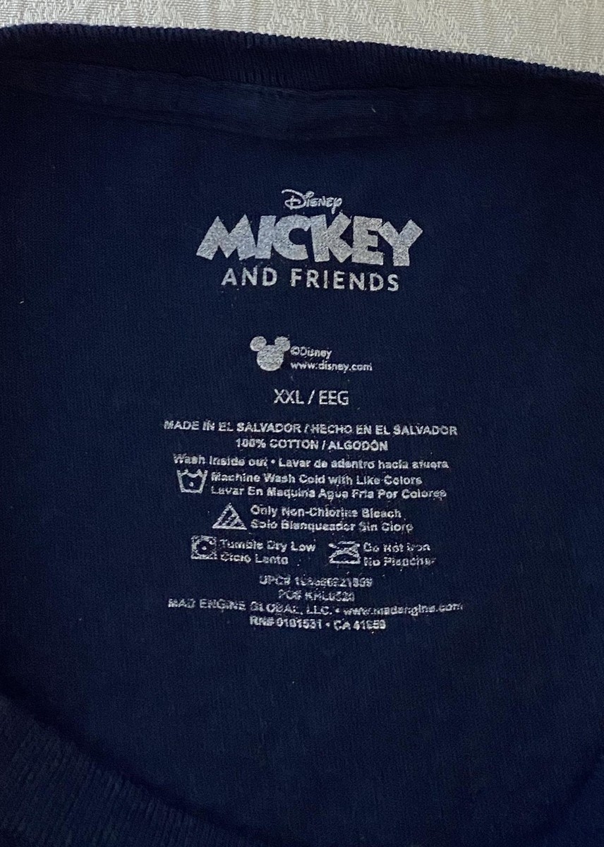 Disney Mickey & Friends Shirt Mens 2XL Blue Classic Group Graphic