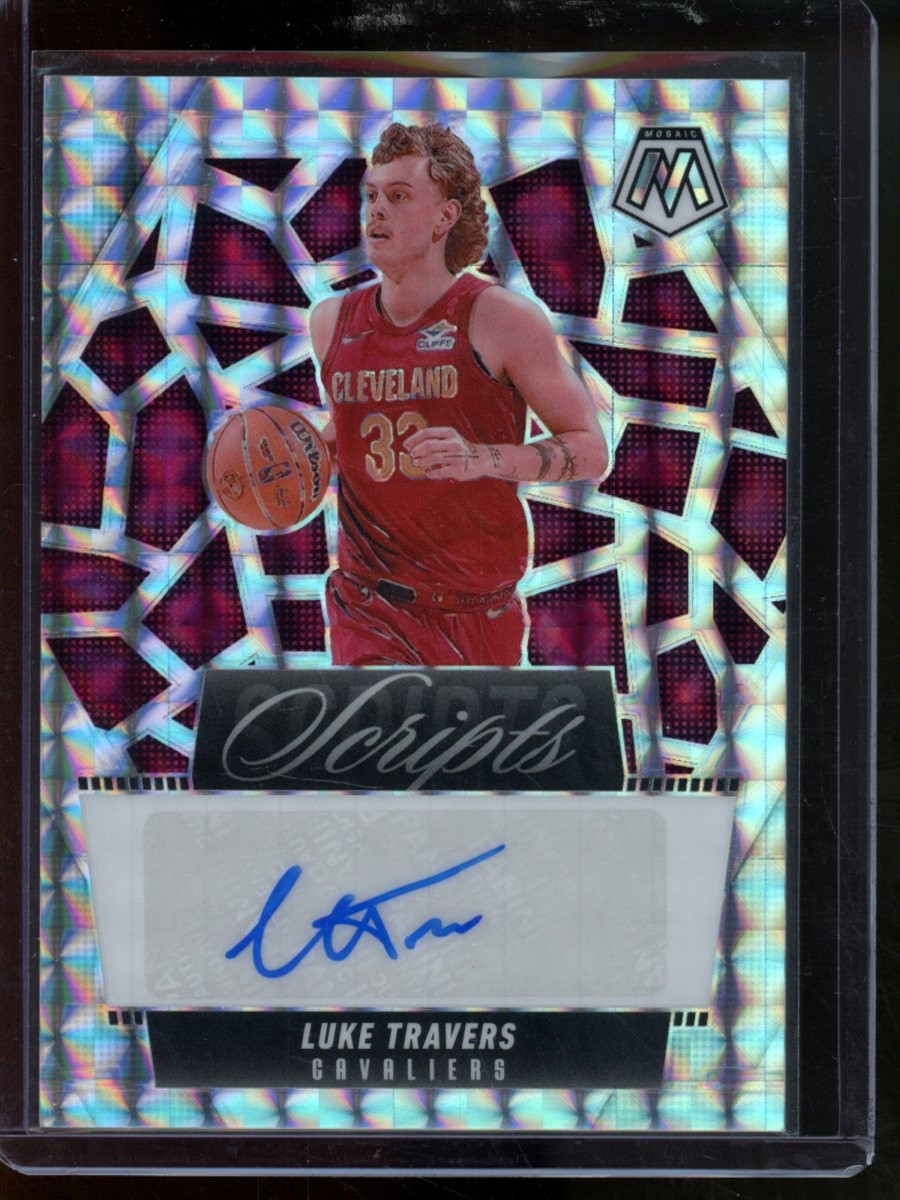 2024-25 Panini Mosaic Luke Travers Scripts Auto #MS-LTC