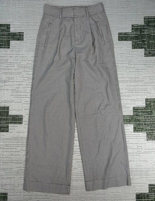 Everlane The Draper Pants Womens 0 Multicolor Houndstooth High Rise Wide Leg