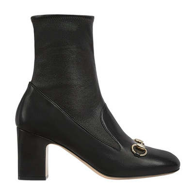GUCCI $1550 Black Horsebit Ankle Boots New & Authentic