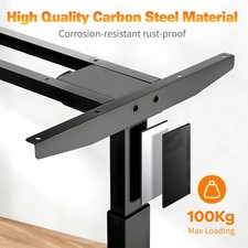 Electric Standing Desk Frame Dual Motor Height Adjustable 70-120CM  No Desktop — image 9