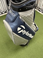Taylormade Golf Bag Tour Staff Bag Qi10 Blue And Silver 6-Way Staff Bag