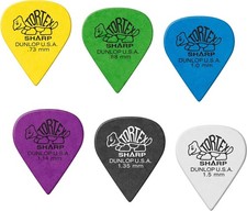 Dunlop Tortex Sharp Guitar Picks Sample Variety Mix Pack 2 of