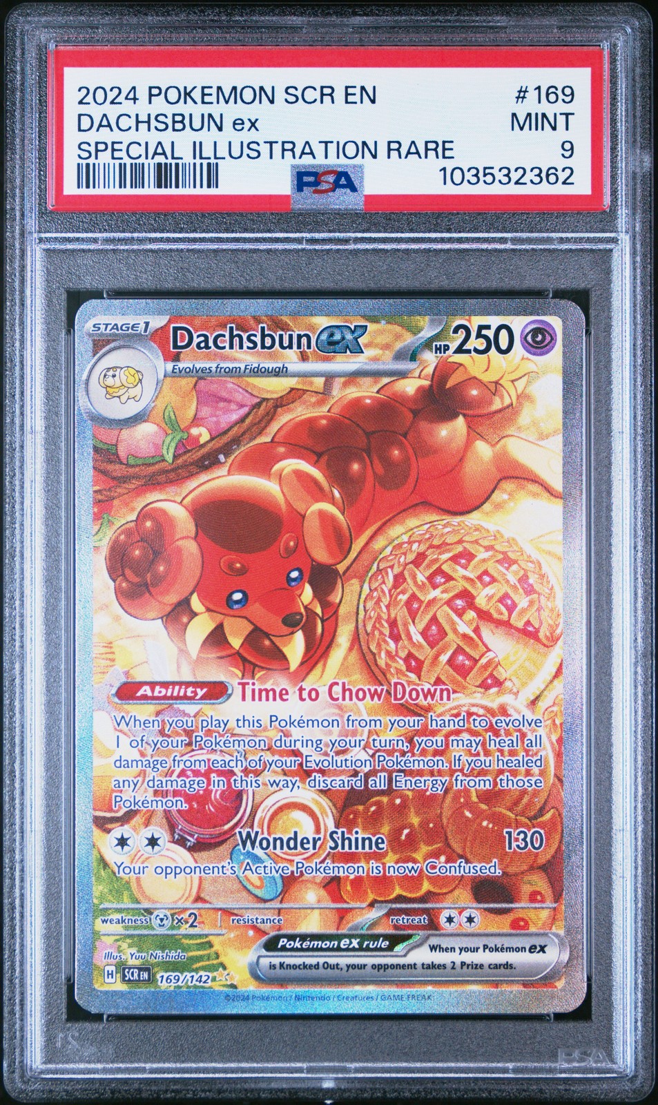 2024 POKEMON SCR EN-STELLAR CROWN SPECIAL ILLUSTRATION RARE DACHSBUN EX PSA 9