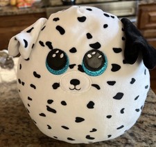 TY Squish-A-Boos Plush - FETCH the Dalmatian Dog (10 inch)