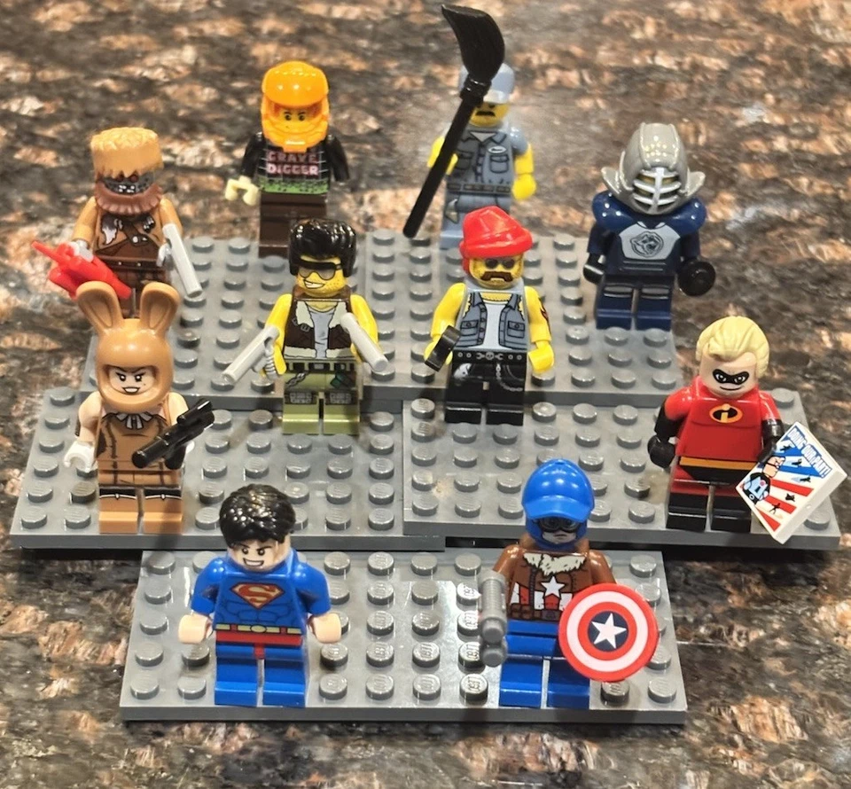 Lote de minifiguras mixtas Lego. 10 piezas limpias en total.   Como en la foto.   ¡Envío rápido! Foto 3 de 4