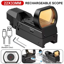 Rechargeable Red Dot Sight Riflescope 22x33mm for 20mm Picatinny Hunting