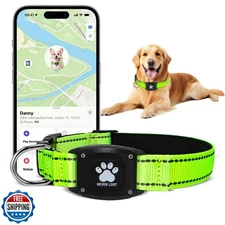 Myiwb GPS Dog Collar Tracker 2-in-1,Reflective Waterproof Adjustable Pet Coll