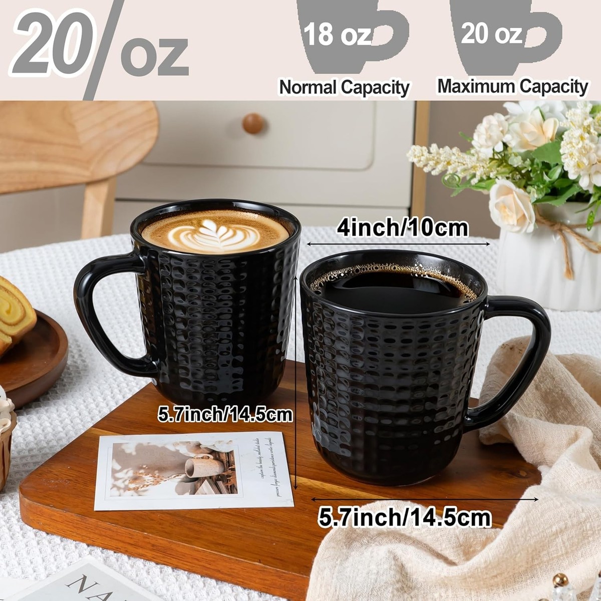 Large Coffee Mug, 20 oz Ceramc Coffee Cup with Handle, Porcelain Big Tea Cup  ... | eBay