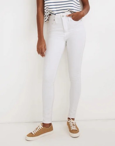 Madewell 10" High Rise Skinny Jeans White Women's Size 27