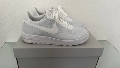 Nike Air Force 1 Flyknit 2.0 Weiß Pure Platinum Größe 42 US 8.5 - Bild 1 von 4