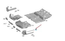 MERCEDES-BENZ EQB X243 Front-Außenverkleidungsleiste A1186805000 NEU ORIGINAL