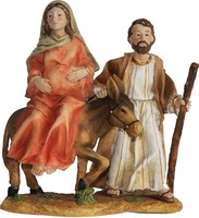 Krippenblock Heilige Familie 13,1 Cm Handbemalt Polyresin Deko