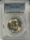1954-S 50c Franklin Silver Half Dollar ~ PCGS MS64