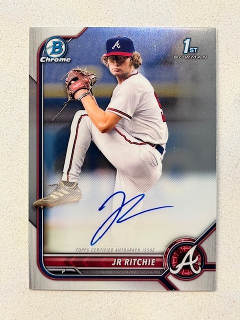 JR RITCHIE 2022 Bowman Draft 1st Chrome AUTO Autograph Braves rookie