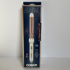 Conair Double Ceramic 1-Inch Curling Iron-1" barrel-Classic Curls-Rose Gold NEW