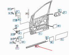 Mercedes-Benz Vaneo W414 Einstiegsleistendichtung vorne rechts A4147100198 NEU ORIGINAL Mercedes-Benz Vaneo W414 Einstiegsleistendichtung vorne rechts A4147100198 NEU ORIGINAL